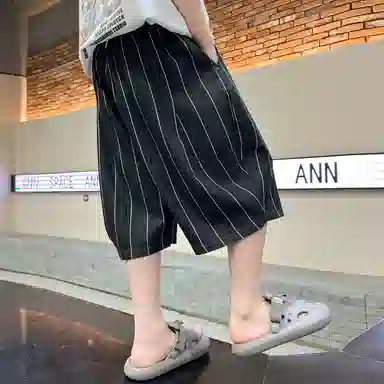 浪莎 宽松弹性舒适亲肤短裤 大童 黑色