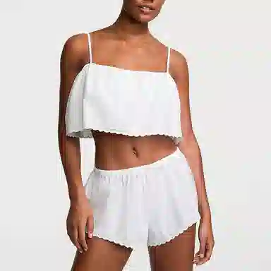 Victoria's Secret PINK VICTORIA'SSECRET HeritageCottonEyeletCamiFlutterWe