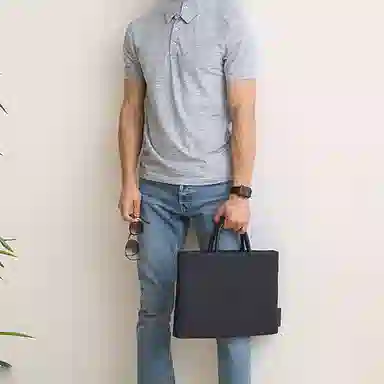 泰克森 时尚简约拉链开合 尼龙 手提包 常规 男女同款情侣款 蓝色/绿色