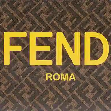 Fendi Large Logo Flat Leather Clutch Brown