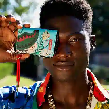 SPRAYGROUND Floral Shark Mouth Mini Wallet