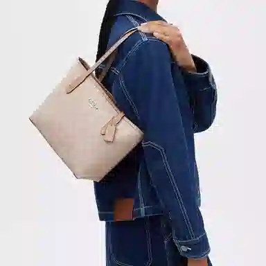 COACH Small City 23 Silver Sand