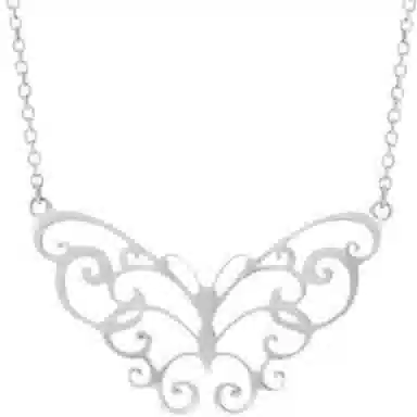 Tiffany & Co. Hollow Design 925 Silver Necklace