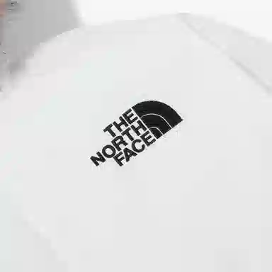 The North Face Logo Embroidered Zip Hoodie Jacket Cream