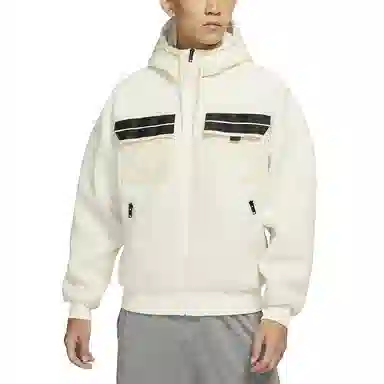 Jordan Fleece Hoodie Jacket Men Light Ivory