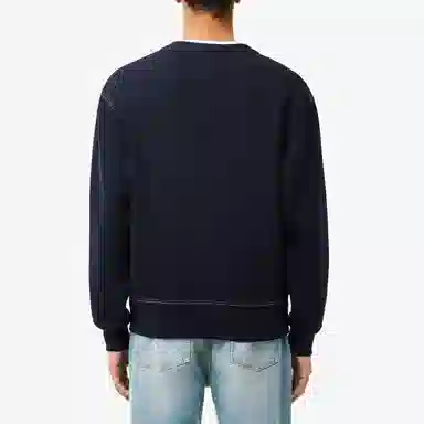Lacoste V-Neck Knit Sweater Midnight Blue