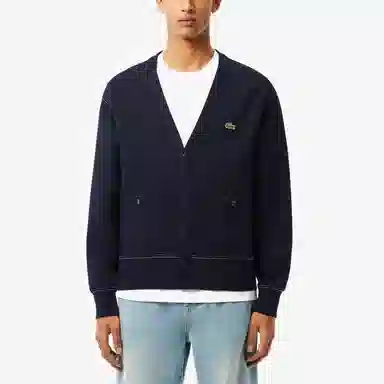 Lacoste V-Neck Knit Sweater Midnight Blue