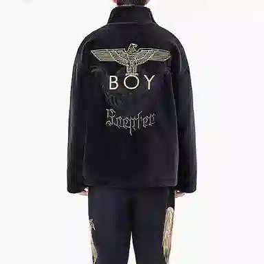 Boy London Black Gold Logo Embroidered Jacket