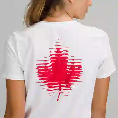 lululemon Team Canada Love Crew T-shirt Coc Logo In White T