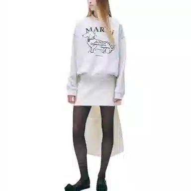 MARDI MERCREDI FW24 SWINGTHETAILDDANJIFLOWER CHOKER-OATMEAL BLACK