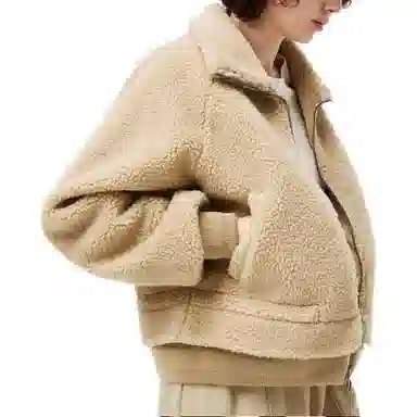 Lacoste Long Sleeve Fleece Jacket Milk Coffee