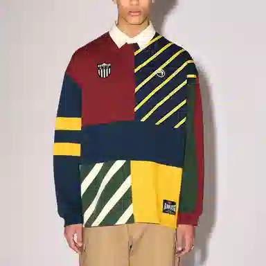 AMBUSH Striped Patchwork Rugby Shirt