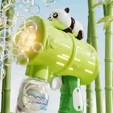 欧洛伊 熊墩墩泡泡枪全自动灯光熊猫 炫酷 泡泡机