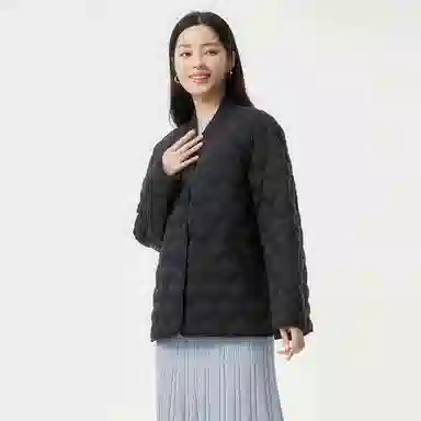 坦博尔 菱格轻暖保暖长袖羽绒服 女款