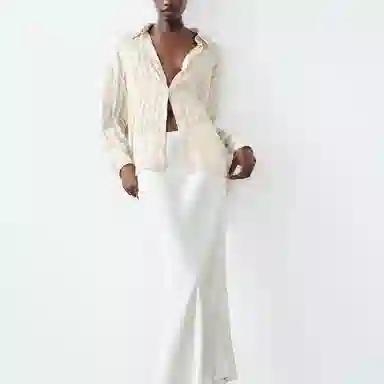 ZARA Relaxed Collar Shirt White