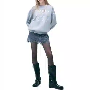 MARDI MERCREDI FW24 SWINGTHETAILDDANJIFLOWERCHOKER-GREYIVORY