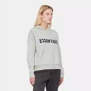 Fear of God Essentials SS21 Knit Pullover Light Heather Oatmeal Logo