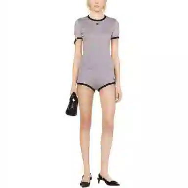 COURREGES Contrast Mini Shorts