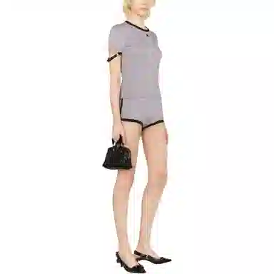 COURREGES Contrast Mini Shorts
