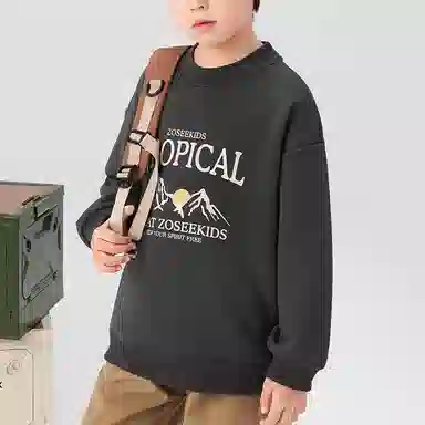 左西 套头加绒保暖休闲卫衣 儿童款