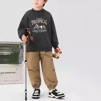 左西 套头加绒保暖休闲卫衣 儿童款