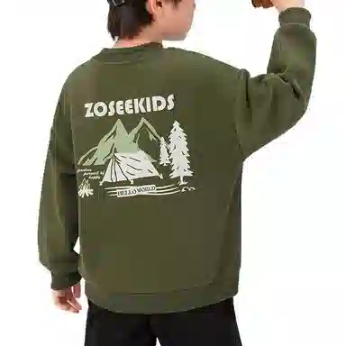 左西 套头加绒保暖休闲卫衣 儿童款