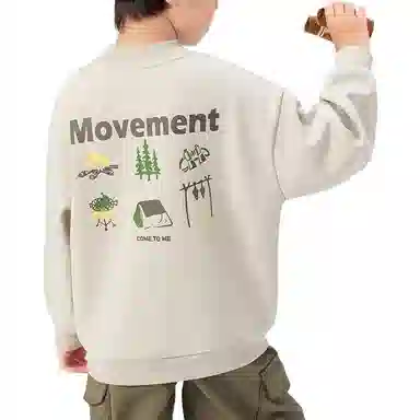 左西 套头加绒保暖休闲卫衣 儿童款