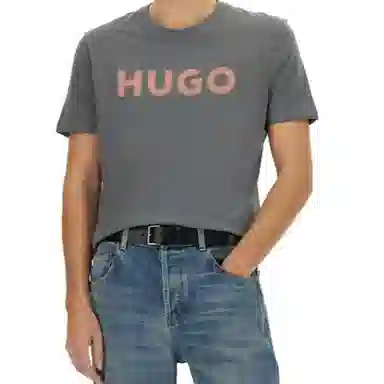 HUGO BOSS Logo Crew Neck T-Shirt Gray