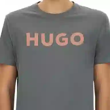HUGO BOSS Logo Crew Neck T-Shirt Gray