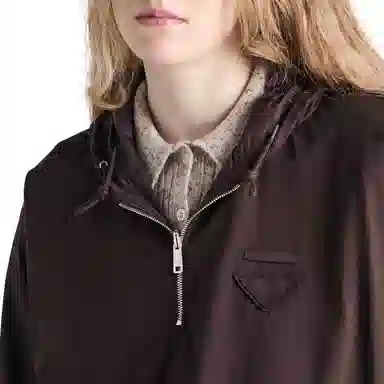 Prada Logo Hoodie Half-Zip