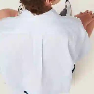 Miu Miu Striped Letter Print Shirt