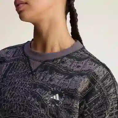adidas x Stella McCartney Loose Printed Crewneck Sweatshirt