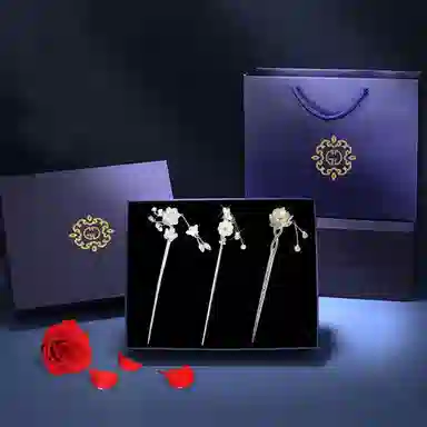 妖娆猫 汉服旗袍盘发钗发饰复古国潮流苏步摇高级感古典国风新中式风 合金 发簪 女款