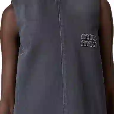 Miu Miu SS24 Sleeveless Dress Gray