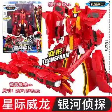 灵动创想 星际威龙银河侦探变形机器人 托宝战士 玩具