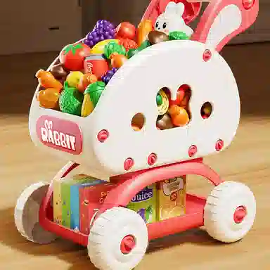 贝杰斯 儿童购物车裸车 宝宝手推车创意过家家厨房超市小推车 玩具