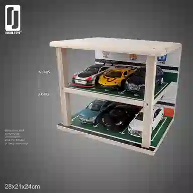 卡威 停车场 展示柜实木 成品模型