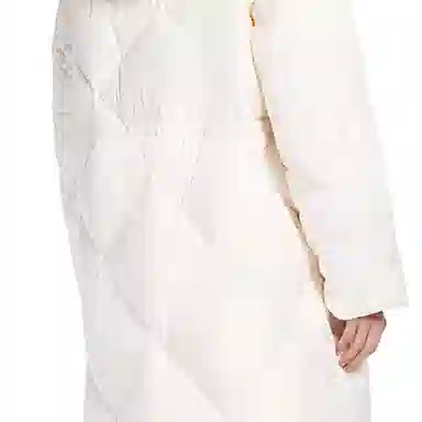 WEEKEND MaxMara Quilted Hoodie Cotton Jacket White