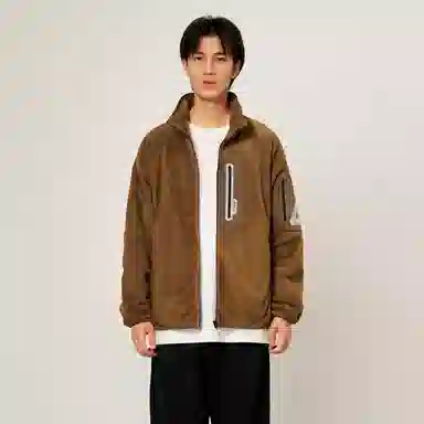 PALACE FW21 ULTIMO Polartec High Loft Track Jacket Brown Logo