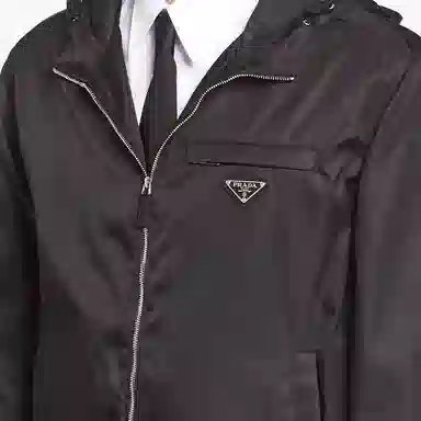 Prada SS22 Logo Hoodie Black