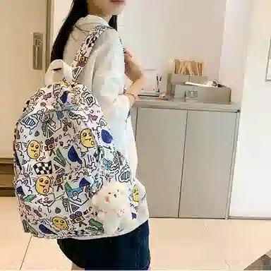 恒源祥 韩版森系简约 尼龙 双肩包 女款 多色