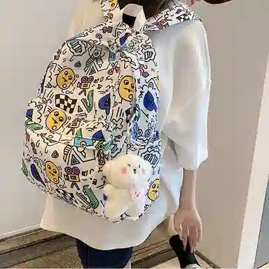 恒源祥 韩版森系简约 尼龙 双肩包 女款 多色