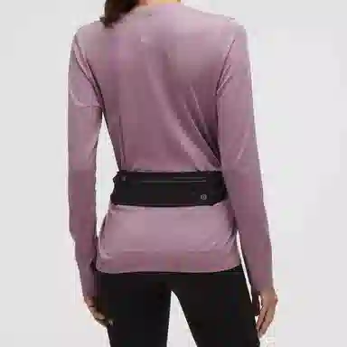 lululemon Fast and Free Black Waist Bag