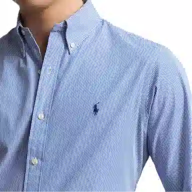 Polo Ralph Lauren FW24 Striped Collar Shirt Blue