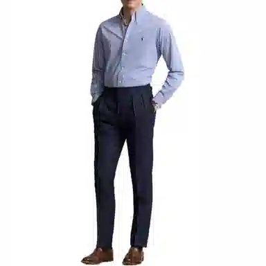 Polo Ralph Lauren FW24 Striped Collar Shirt Blue