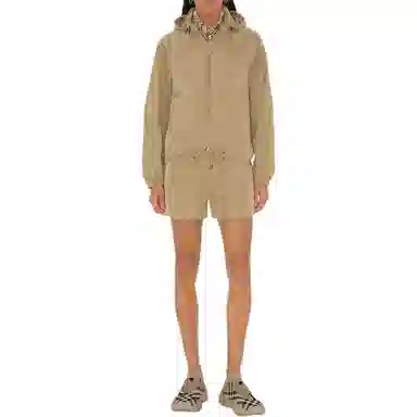 Burberry SS25 Logo Badge Zip Jacket Khaki