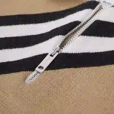 Burberry Striped Merino Wool Half-Zip Polo Shirt
