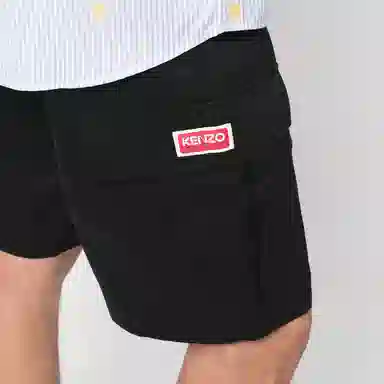 KENZO Button Casual Shorts Black