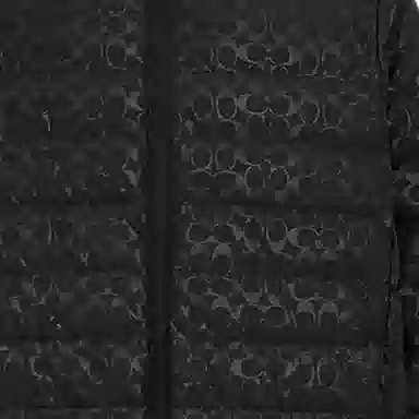 COACH SS24 Jacquard Zip-Up Down Jacket Black