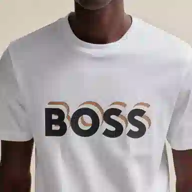 HUGO BOSS Cotton-Jersey T-Shirt With Logo In Signature Colors T